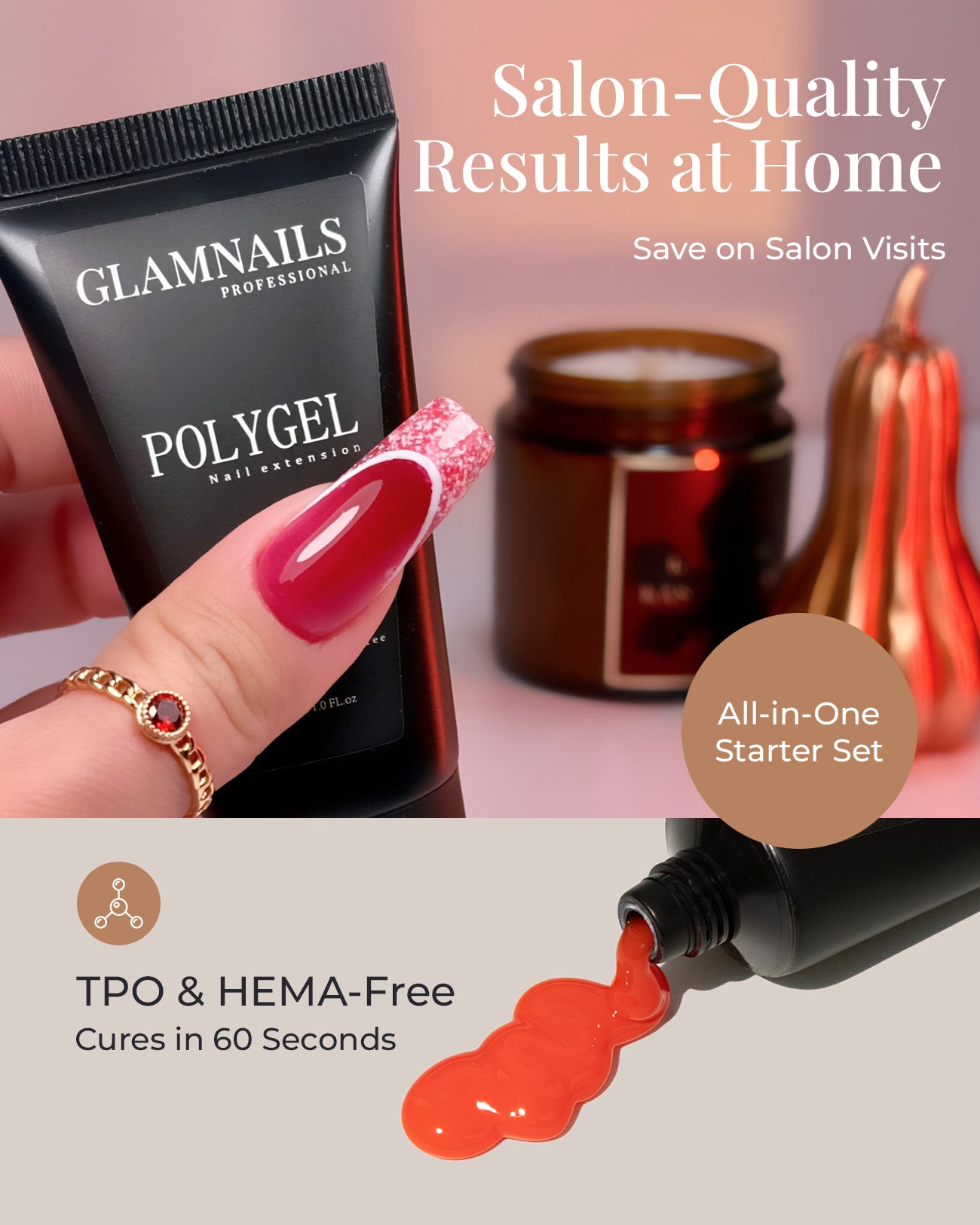 Glamnailsprofessional Gezondheid & beauty > Nagelverzorging > Nagelgel Polygel Starterset | 1+1 Gratis Kleuren