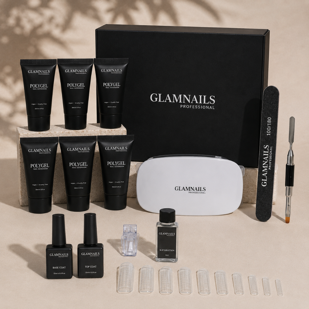 Polygel-startersæt | 3+3 gratis farver fra Glamnailsprofessional
